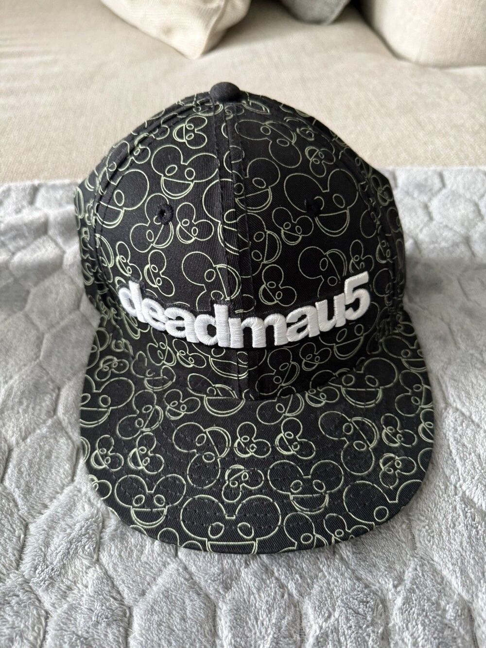 deadmau5 Snapback Hat Music DJ Joel Zimmerman Black Green logo